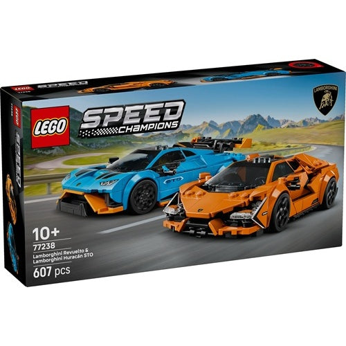 Kocke Lego Speed Champions: Lamborghini Revuelto in Huracán STO (77238), 607 kock, od 10. let