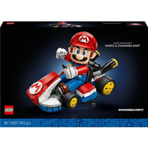 Kocke Lego Super Mario Kart: Mario Kart™: Mario in Standard Kart (72037), 1972 kock, od 18. let