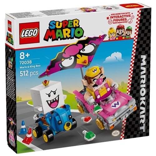 Kocke Lego Super Mario Kart: Mario Kart™ – Wario & King Boo (72038), 512 kock, od .8. let