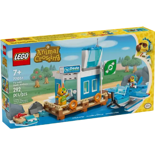 Kocke Lego® Animal Crossing™: Leti z letalsko družbo Dodo Airlines (77051)