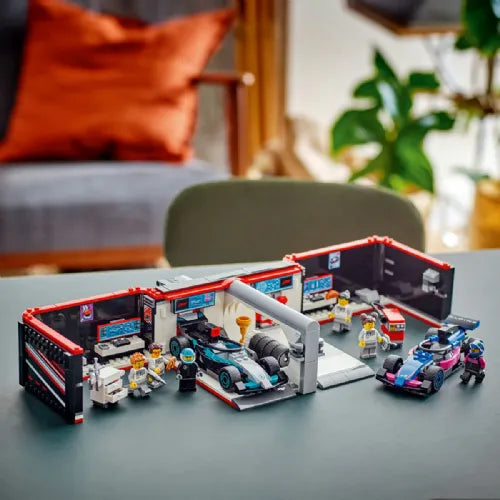 Kocke Lego City: Avtomehanična delavnica F1® ter dirkalnika Mercedes-AMG in Alpine (60444)