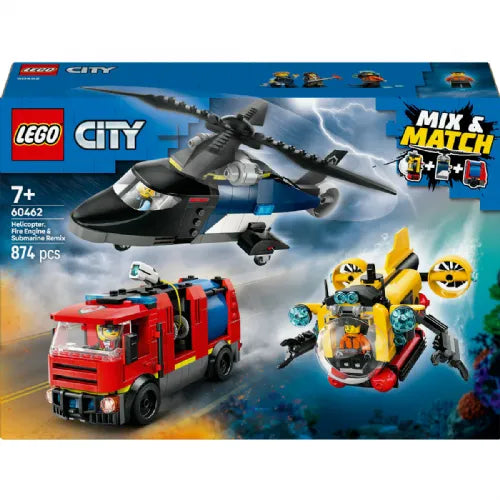 Kocke Lego City: Remiks helikopter, gasilsko vozilo in podmornica (60462)