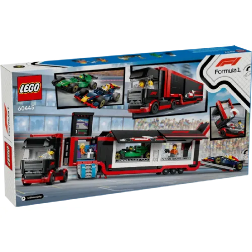 Kocke Lego City: Tovornjak F1® z dirkalnikoma F1® RB20 in AMR24 (60445)