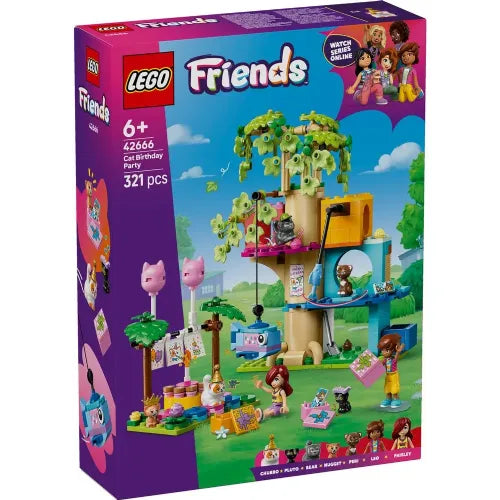 Kocke Lego Friends: Mačja rojstnodnevna zabava in hišica na drevesu (42666)