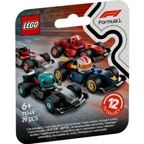 Kocke Lego Minifigure: Dirkalni avtomobil F1 za zbiranje (različni predmeti, en model) (71049)
