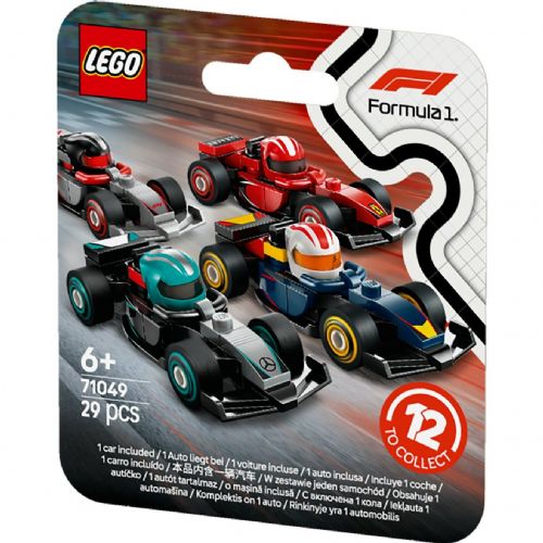 Kocke Lego Minifigure: Dirkalni avtomobil F1 za zbiranje (različni predmeti, en model) (71049)