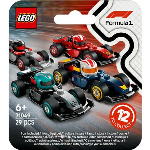 Kocke Lego Minifigure: Dirkalni avtomobil F1 za zbiranje (različni predmeti, en model) (71049)