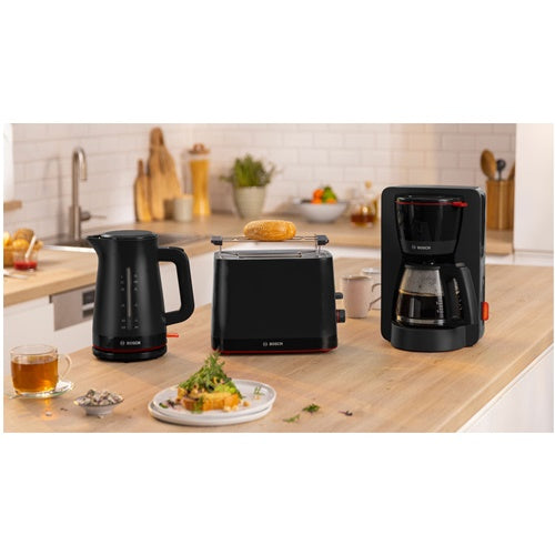 Kompaktni opekač kruha Bosch MyMoment TAT3MA123, 950W, za 2 rezini toasta, črna