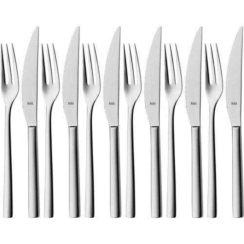 Silit Trend steak cutlery set, 12 pieces (stainless steel)