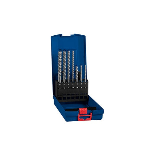 Bosch EXPERT SDS-plus-7X hammer drill bit set, 7-piece (Ø 5 / 6 / 8 / 10 / 12 mm, working length 50 mm / 100 mm)