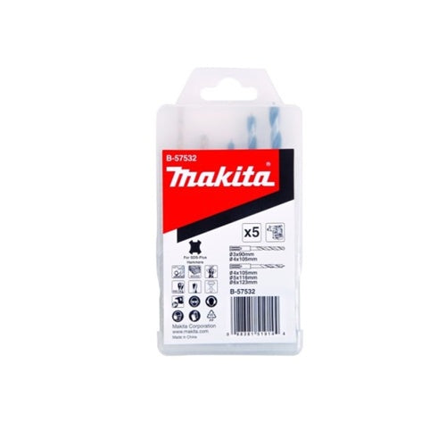 Makita SDS+ wood/metal drill bit set (5 pieces)