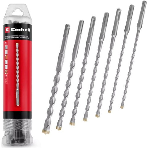 KWB impact drill bit set, SDS-plus, Ø 6–14 mm (7-piece, 210 mm)
