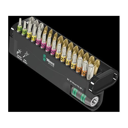 Wera Bit-Check 30 Wood TX HF 1 bit set (30-piece, 1/4", holding function, in plastic folding box)