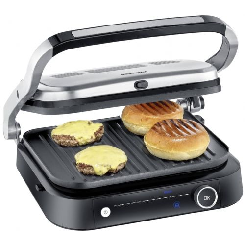 Kontaktni žar Severin Sevini Pro, KG 2395, 1800 W, srebrna/črna