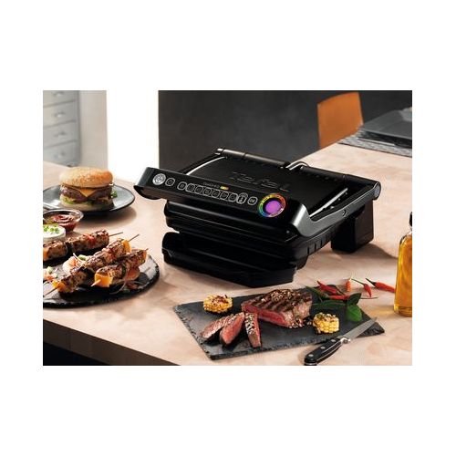 Kontaktni žar Tefal OptiGrill+ GC712834 Black Edition (črn, 2000 W)