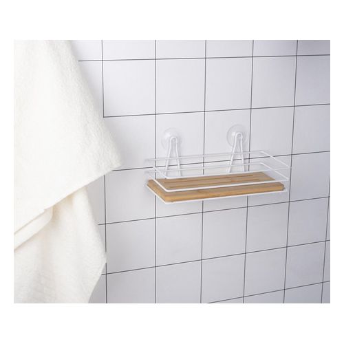 Bathroom soap holder, bamboo, rectangular, 26.5x11.5x10.6cm