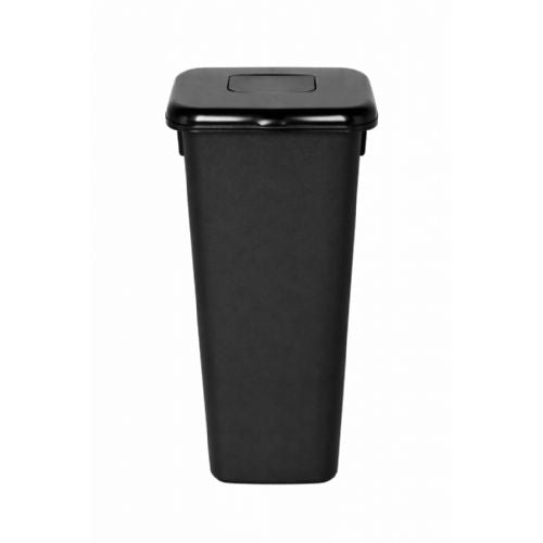 Waste separation bin Trak Termo 20 l, pull-out inner insert, double opening, black lid, black color