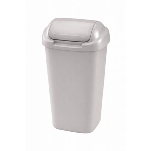 Trak Termo 30 l waste bin, with lid, plastic, 35.7 × 29.3 × 54.1 cm, grey