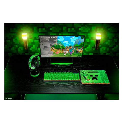 Slušalke Razer Kraken V4 X Minecraft izdaja, binauralne, naglavni trak, osvetlitev ozadja, USB-C/A, zložljiv mikrofon