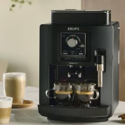 KRUPS Serenity EA4008E0 coffee machine, 15 bar, 1450 W, metal grinder, black