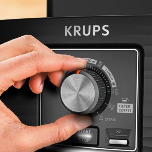 KRUPS Serenity EA4008E0 coffee machine, 15 bar, 1450 W, metal grinder, black