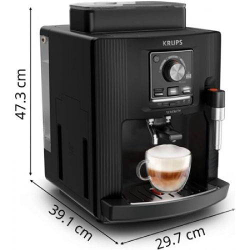 KRUPS Serenity EA4008E0 coffee machine, 15 bar, 1450 W, metal grinder, black