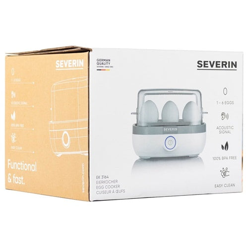 Kuhalnik jajc Severin EK 3164, 420W, za 6 jajc, bela/siva
