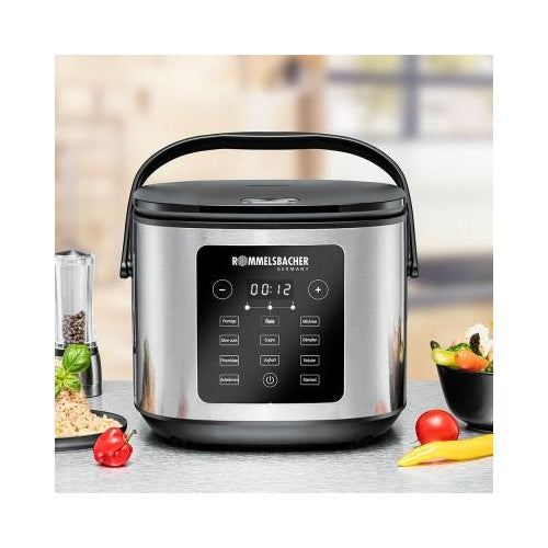 Rommelsbacher MRK 950 cooker, 5 L, stainless steel/black, 12 programs, 860 W