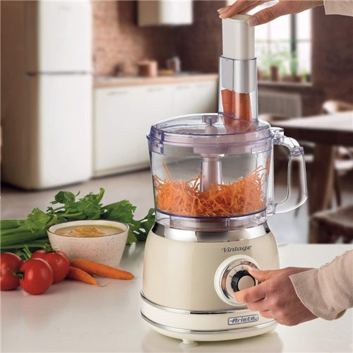 Ariete Vintage Beige Food Processor 1000 W, 1.2 l, BPA-free, pulse function, 2 speeds