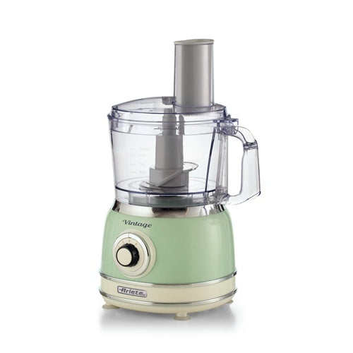 Ariete Vintage Green Food Processor, 1000 W, 1.2 l, pulse function, BPA-free, safety lock