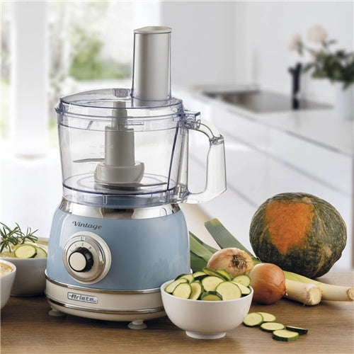 Ariete Vintage blue food processor 1000 W, 1.2 l, BPA-free, multifunctional, pulse function