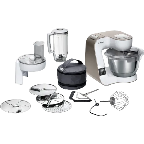 Bosch Home Professional MUM5XW20 food processor with built-in scales, white / champagne