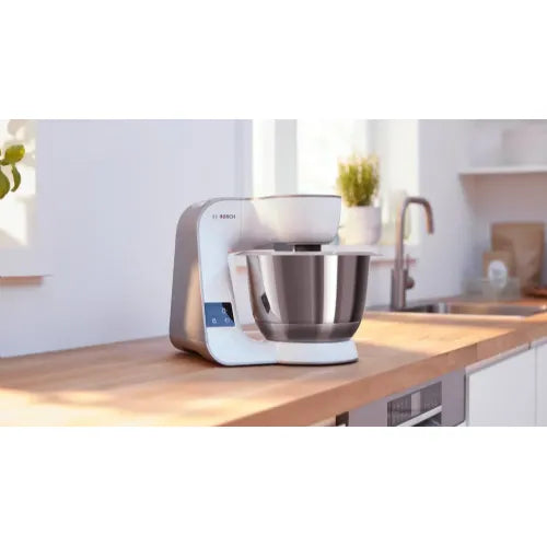 Bosch Home Professional MUM5XW20 food processor with built-in scales, white / champagne