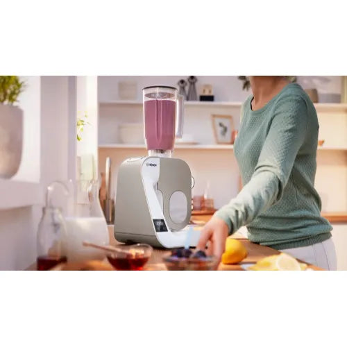 Bosch Home Professional MUM5XW20 food processor with built-in scales, white / champagne