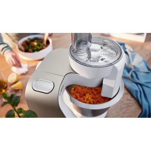 Bosch Home Professional MUM5XW20 food processor with built-in scales, white / champagne