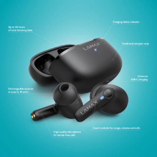 Brezžične slušalke LAMAX Clips1 Play, črne