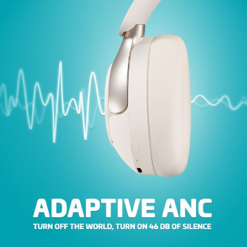 Wireless ANC Bluetooth headphones LAMAX HighComfort2 ANC White, 57 h battery, Bluetooth 5.4, white