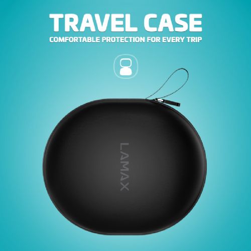 Brezžične ANC slušalke LAMAX HighComfort2 ANC, Bluetooth 5.4, 40 mm pretvorniki, do 57 ur, črne barve