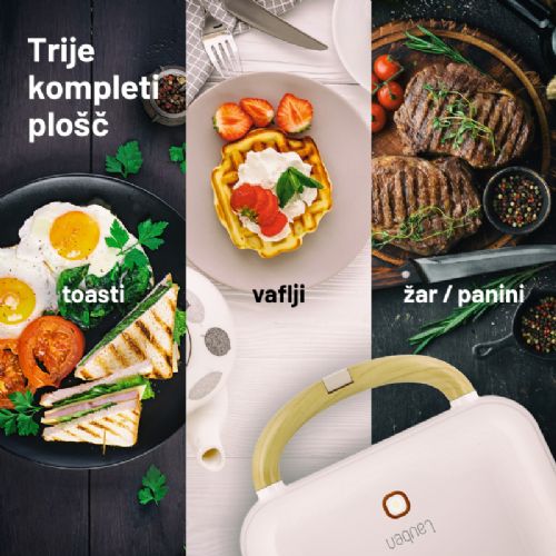 Pekač sendvičev Lauben 3v1 (900W)