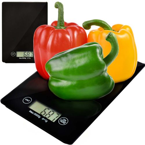 LCD kitchen scale Aptel up to 5kg black