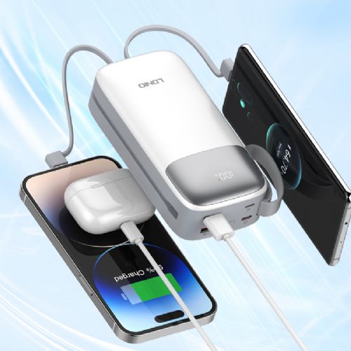 POWER BANK LDNIO 30000mAh 22.5W 5V 3A 2 PORT (2A) + 2 CABLE (1C1L) PQ30