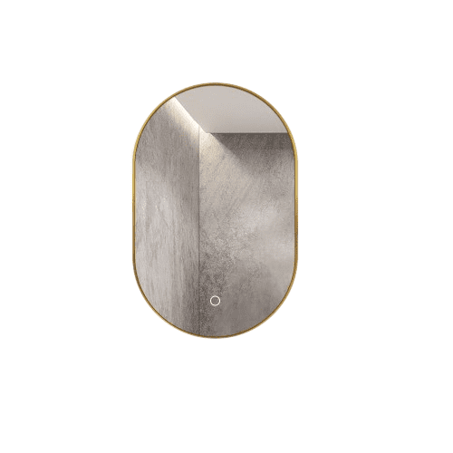 LED mirror S611A, 60x90cm, with gold frame