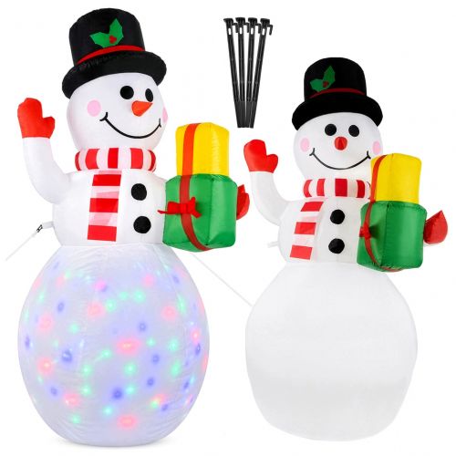 LED RGB inflatable snowman 155cm projector and compressor