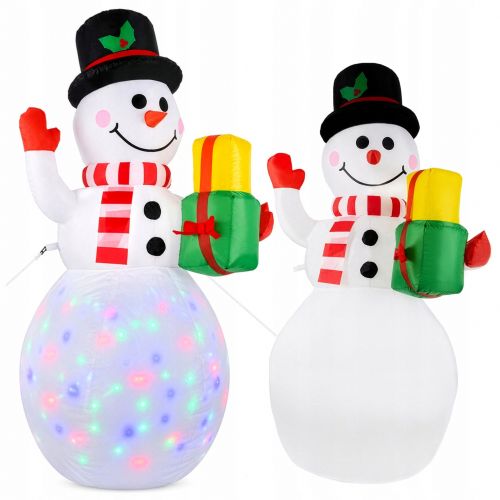 LED RGB inflatable snowman 155cm projector and compressor