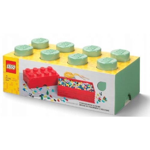 Škatla za shranjevanje gradnikov LEGO 8, peščeno zelena (40041747)