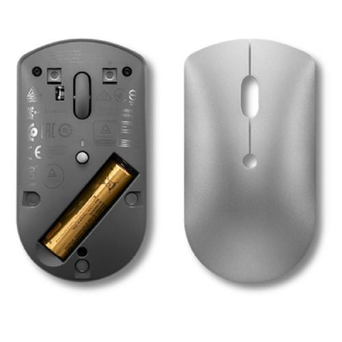 Brezžična optična miška Lenovo 600 Bluetooth Silent Mouse, Bluetooth 5.0, tiho delovanje, sive barve