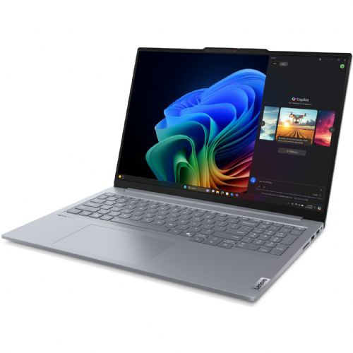 Prenosnik Lenovo AI ThinkBook 16 G7, Snapdragon® X Plus X1P-42-100/16 GB/SSD 512 GB NVMe/40,6 cm (16'), 300 niti/DE/Win11Pro, srebrne barve