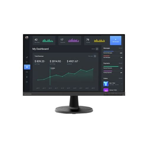Monitor Lenovo D24-45 60,45 cm (23,8"), 1920x1080 (FHD), 250cd/m2, VA, 16:9 3000:1 5ms HDMI 1.4 VGA 75Hz 72 NTSC AMD FreeSync (67A4KAC6EU)