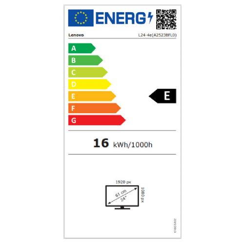 Monitor LENOVO L24-4e 60,45cm (23,8") FHD IPS 100Hz HDMI/VGA