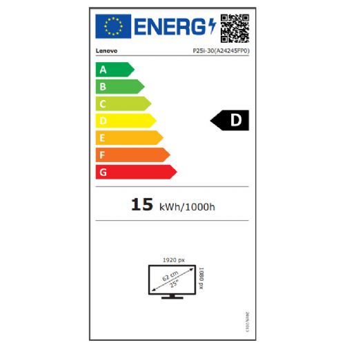 Monitor Lenovo ThinkVision P25i-30 62,2 cm (24,5"),1920 x 1080 (FHD), IPS, 250cd/m2, DP/HDMI/VGA/USBC monitor